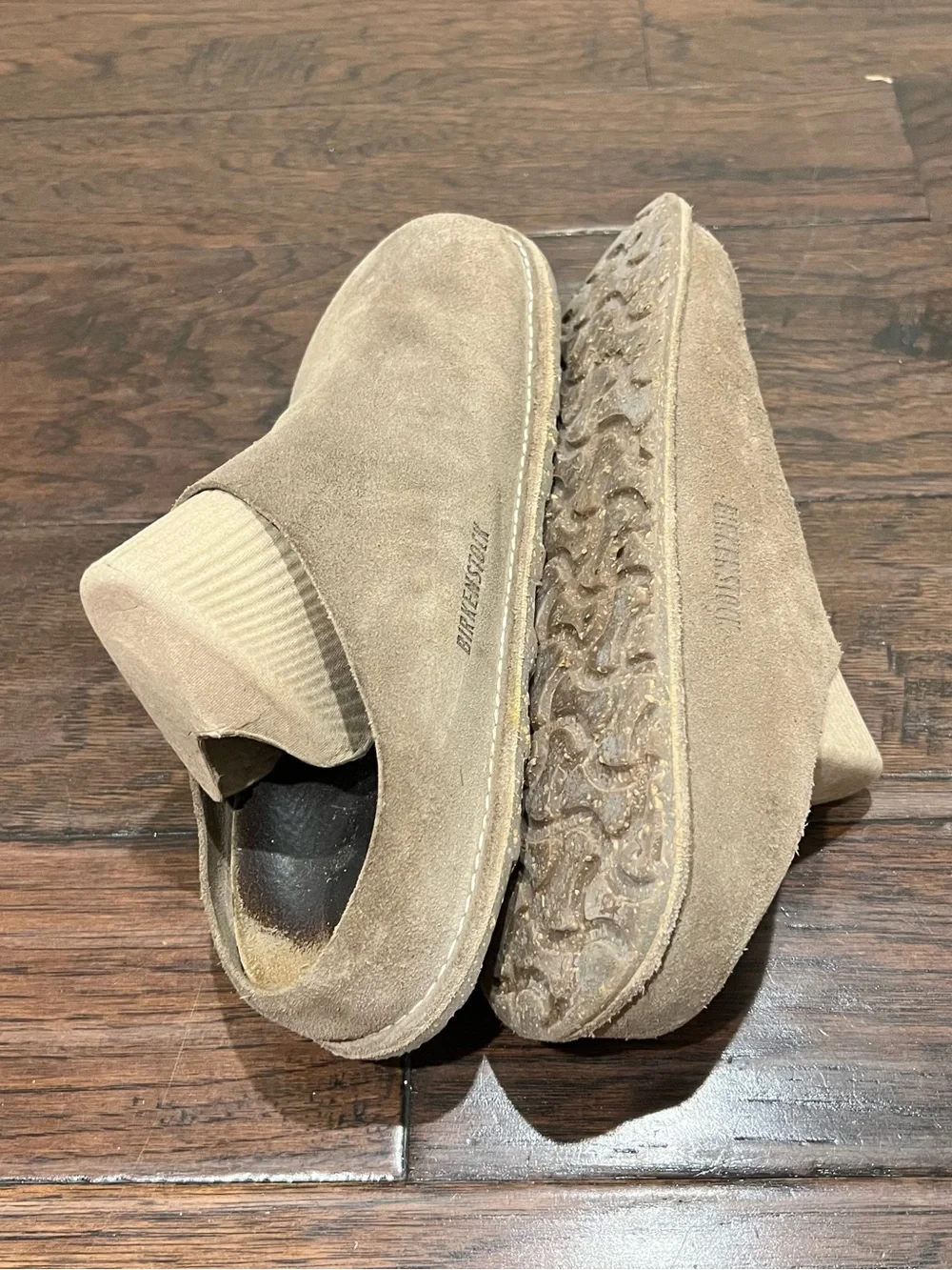 Birkenstock Men's Slip-On Suede Clogs in Brown